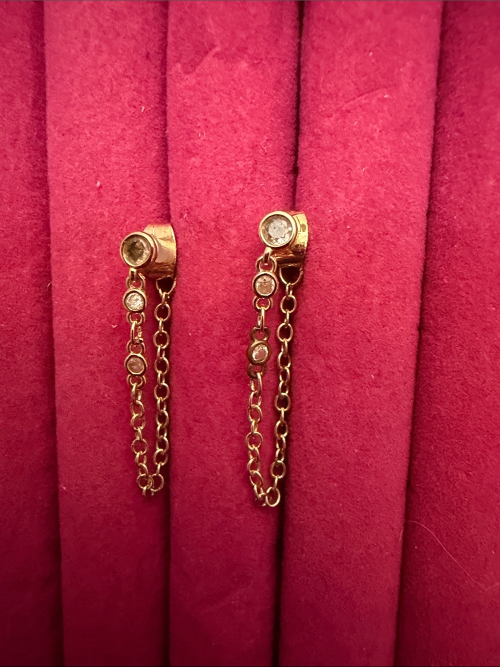 Gold-Tone Crystal Drop Chain Earrings - Women Jewelry